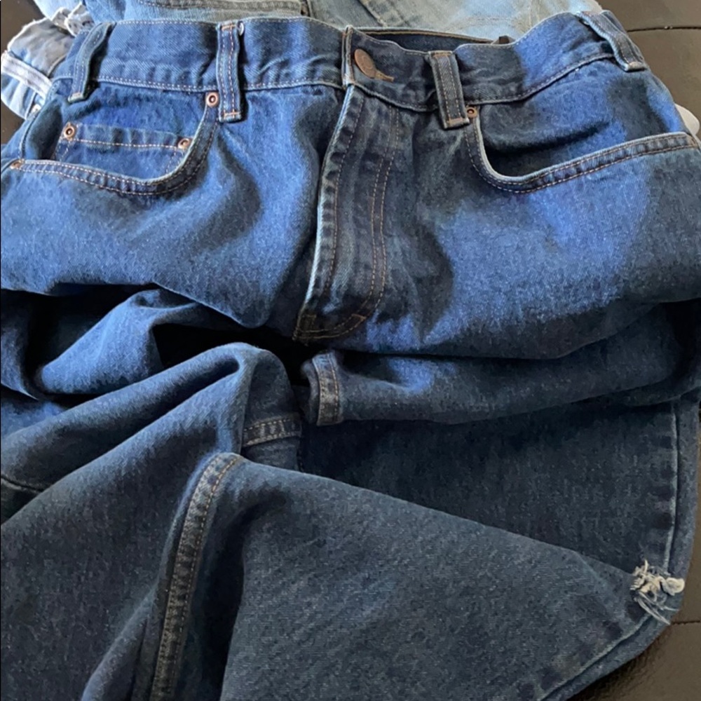 Blue vintage denim zipper